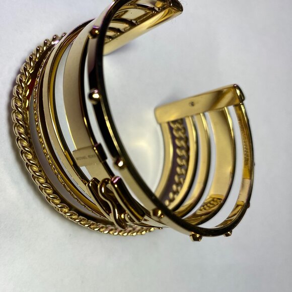 Michael Kors Collection Frozen Open Cuff Bracelet - Picture 2 of 4